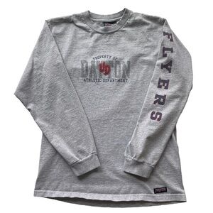 Jansport Vintage UD University of Dayton College Shirt Gray Small FLYERS Tee